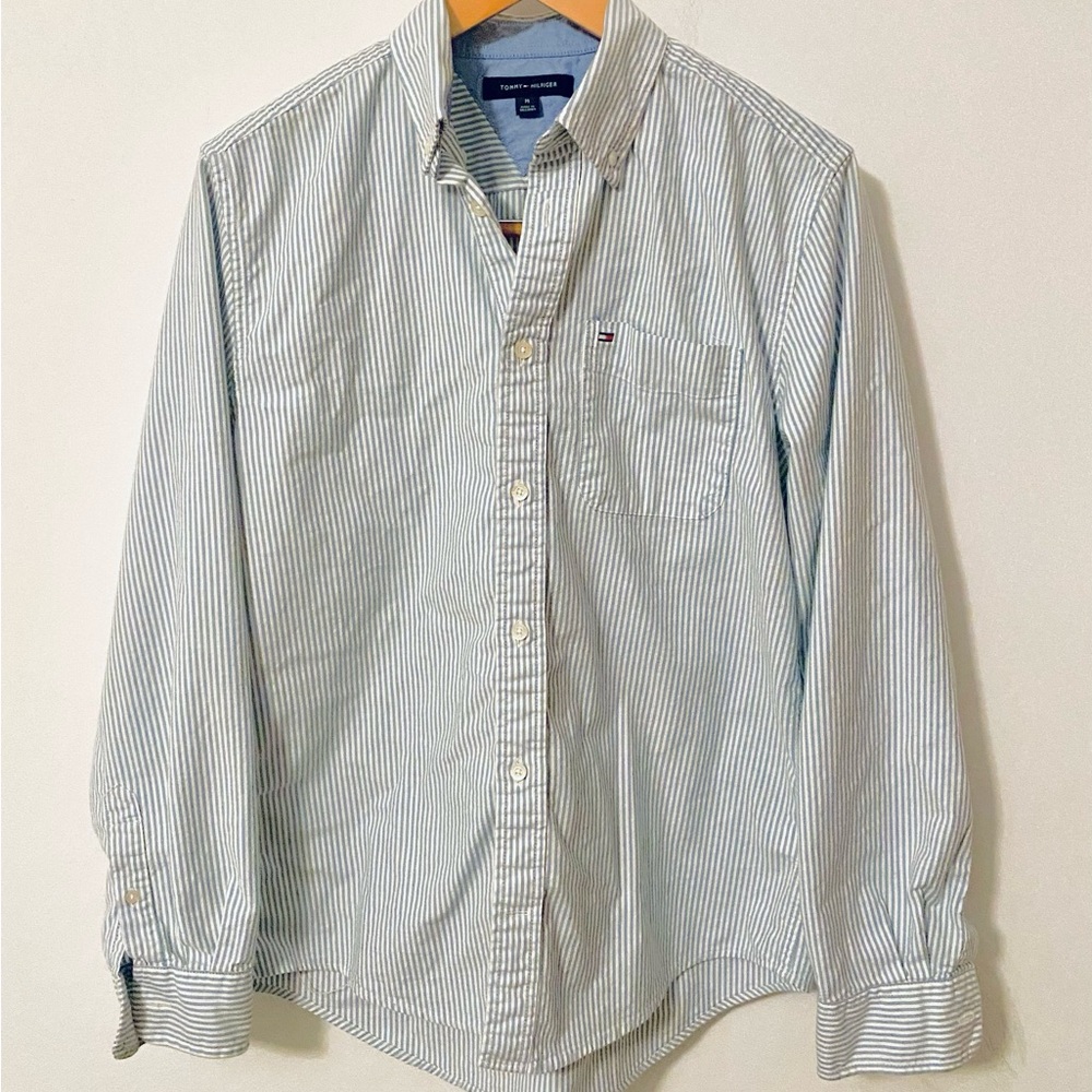 Tommy Hilfiger Blue Casual Button Down Shirt